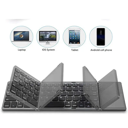 Russia/Spain Rechargerable Bluetooth Wireless Keyboard Foldable with