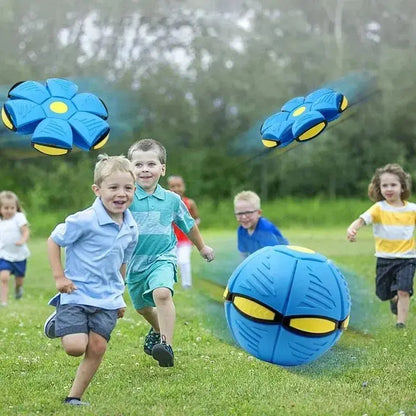 Blue Flying Saucer Ball Outdoor Parent Child Toy Foot Magic