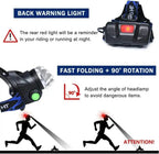Powerful LED Headlamp Rechargeable Telescopic Zoomable Headlight
