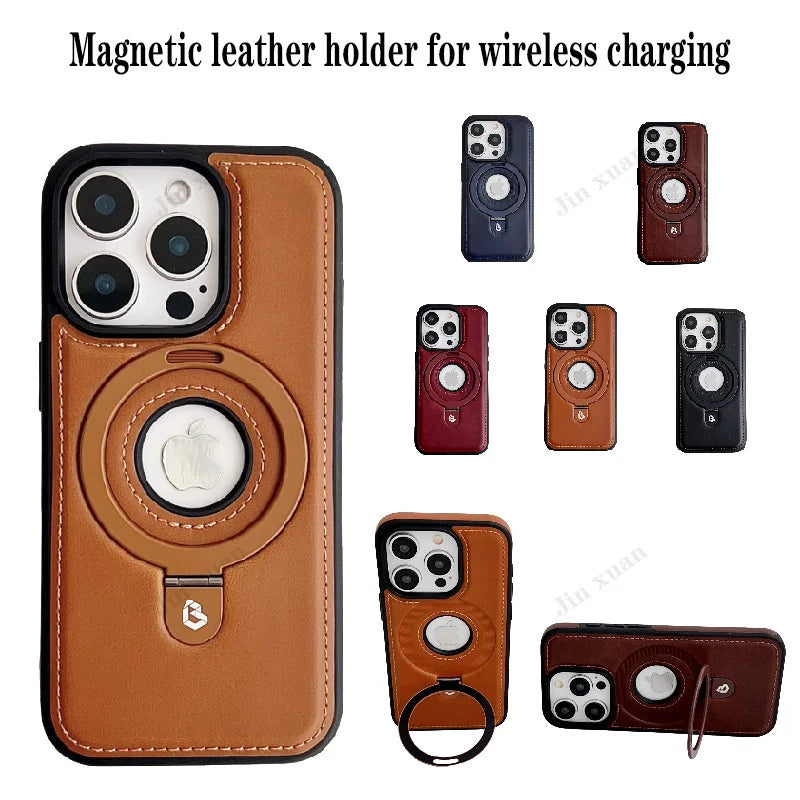 Luxe Guard: Shockproof Magnetic Stand Phone Case