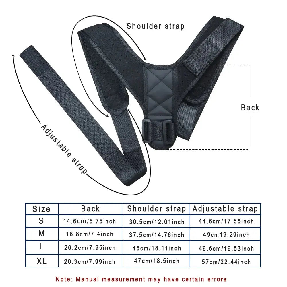 Back Posture Correction Belt Hunchback Corrector Adult Men and Women Sitting Posture Correction Belt Shoulder Straight Back Stone's Store