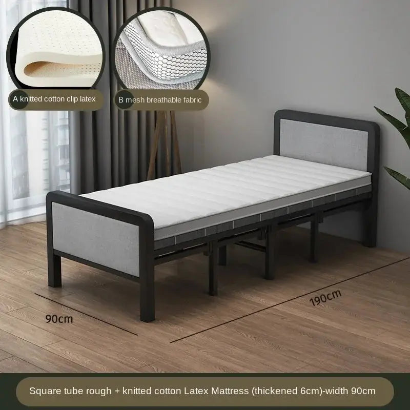 *Folding Bed Double Home Simple Rental House Noon Break Bed Office AliExpress