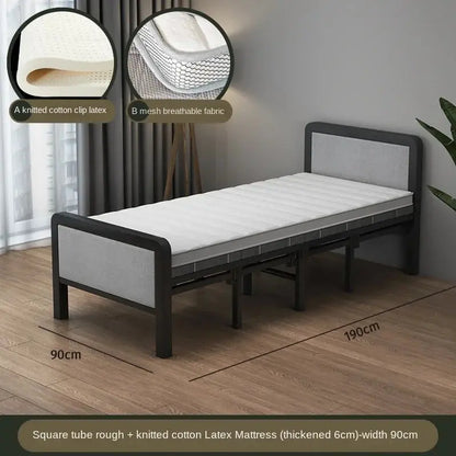 *Folding Bed Double Home Simple Rental House Noon Break Bed Office AliExpress