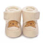 Arrival Baby Animals Cartoon Pattern Toddler Cotton Shoes Chocolate Lily