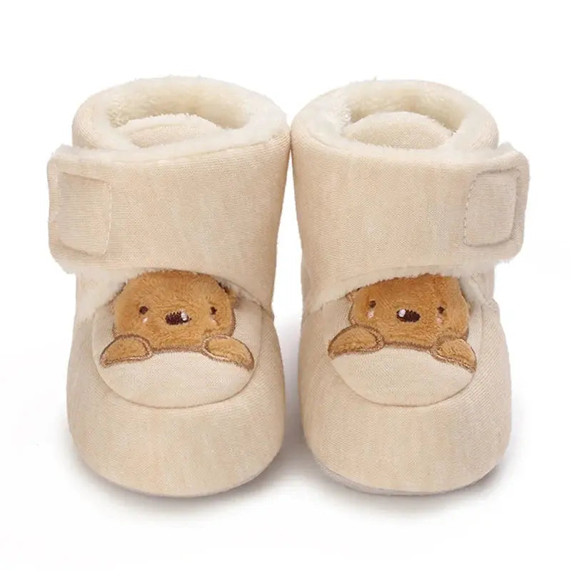 Arrival Baby Animals Cartoon Pattern Toddler Cotton Shoes Chocolate Lily