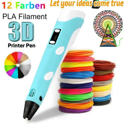 3D Print Pen Printing Pen Set PLA Filament Drawing Print Kids Adult