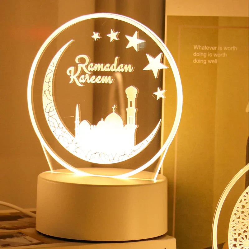 Lampe LED 3D Eid Mubarak Stone's Store