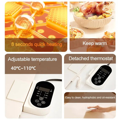 Electric Warming Tray Food Warmer Mat Foldable Warming Pad for Food