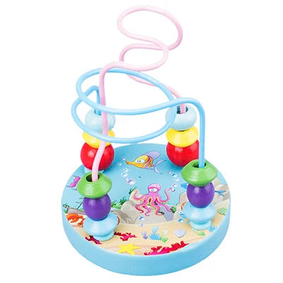 Montessori Wooden Roller Coaster Bead Maze for Toddlers Laime Store