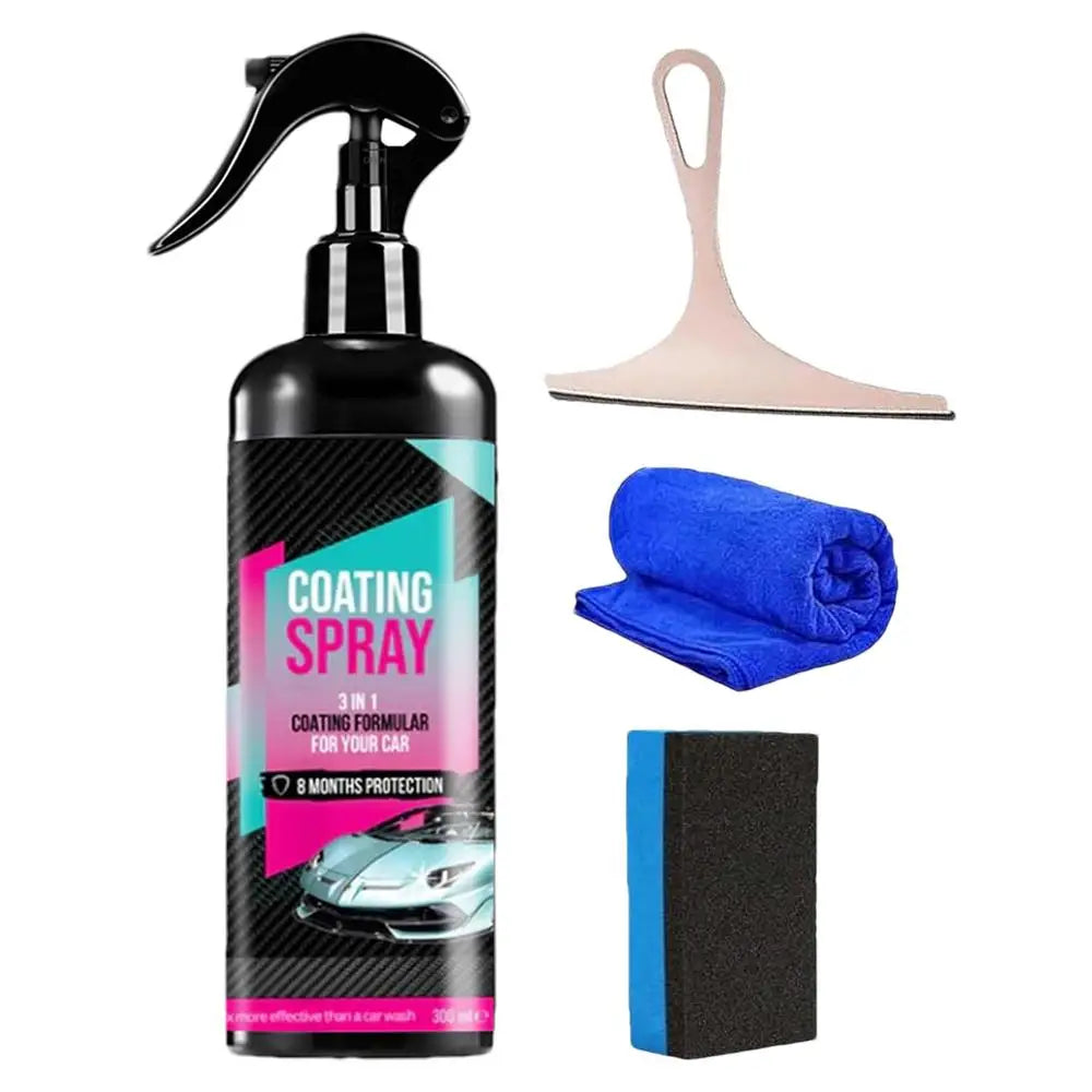 Limlex Spray de Recubrimiento para Coche, Agente de Renovación de Cera para Coche, Spray de Pulido, Spray de Detallado Rápido, Pulidor, Agente Restaurador