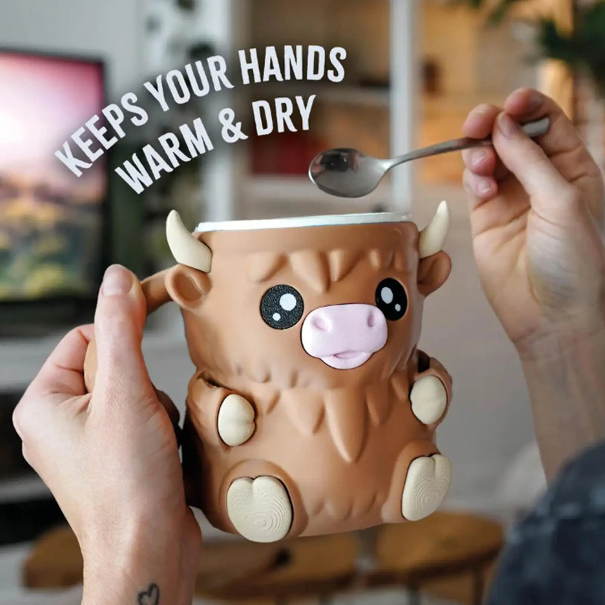Soporte MooScoop™: Mantiene los botes fríos y las manos cómodas 🐮🍦
