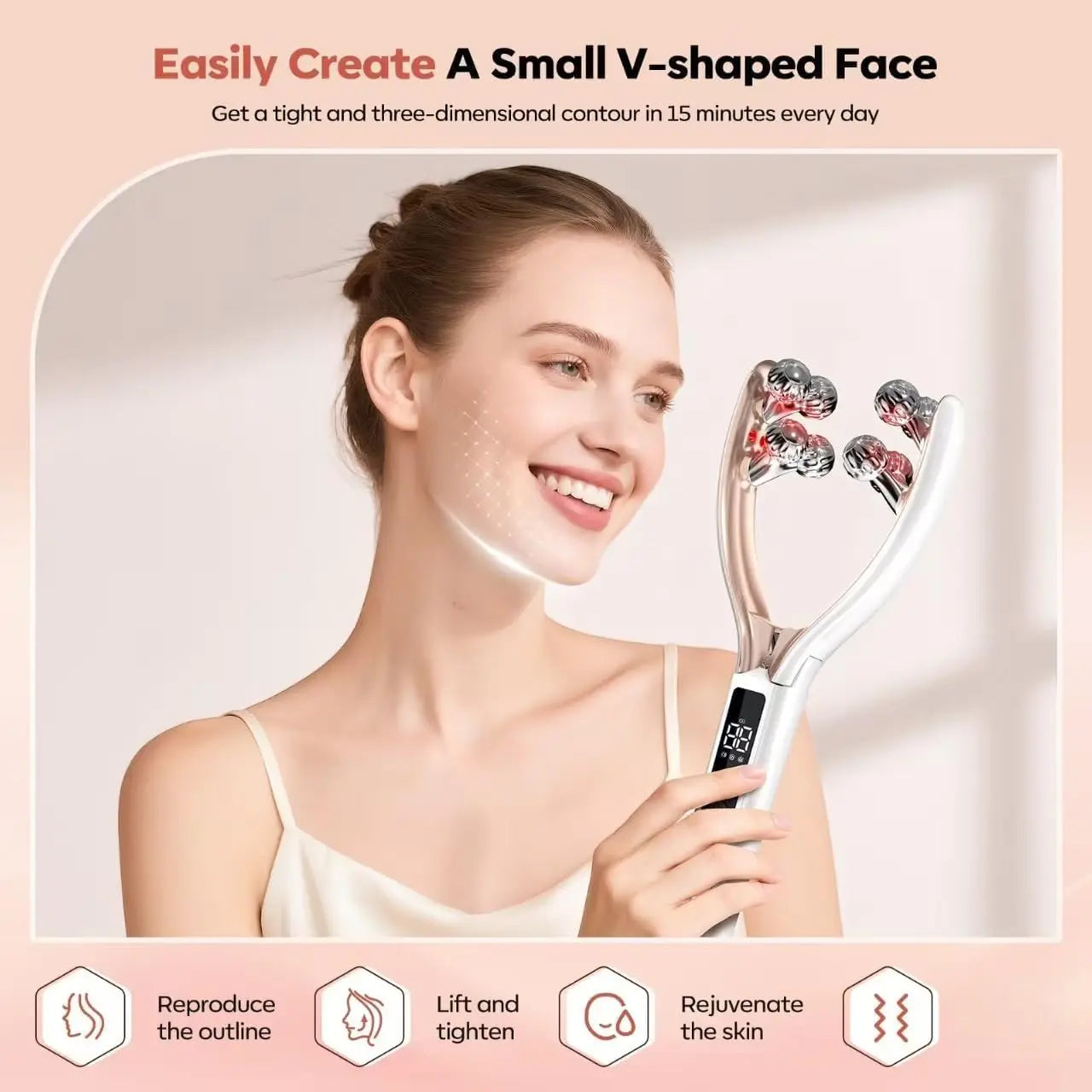 FaceSculpt™ EMS Beauty Roller 💖⚡ Lift Your V-Line