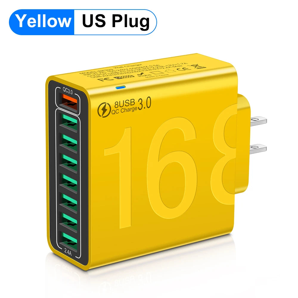 ChargeCore™ 8-Port Hub ⚡ — Fast Power for All Devices