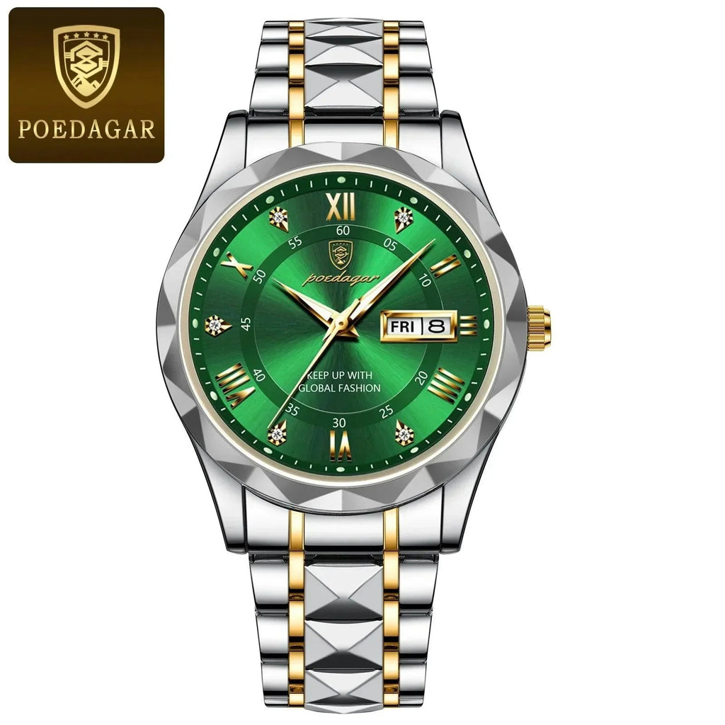 Luxury Business Watch Stylish Waterproof Luminous Timepiece POEDAGAR Official Store