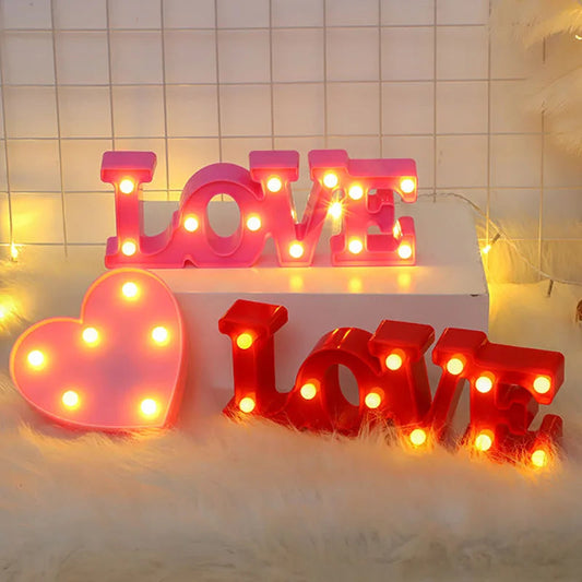 Love Heart LED Lamp Wedding Party Romantic Red Pink Night Light Ornament Birthday Christmas Home Decoration Valentines Day Gift Shop1103809145 Store