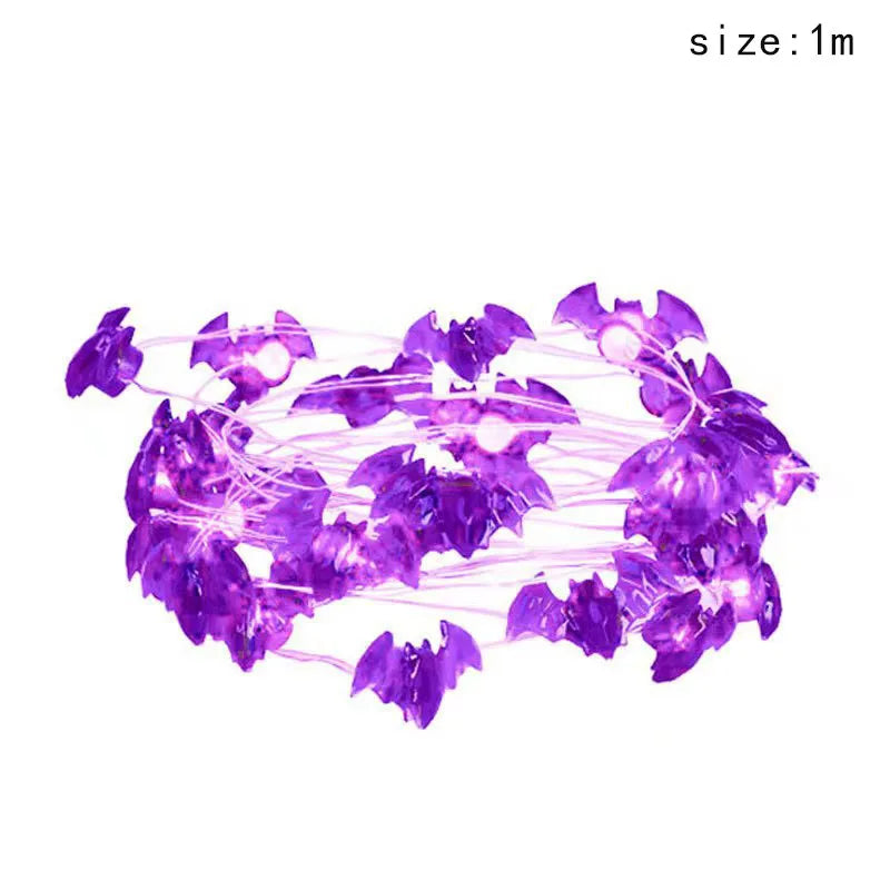 2025 Halloween Decoration Led Light String Pumpkin Skull Eyeball Shaped Lamp String  Trick Or Treat Lantern Horror Halloween Day