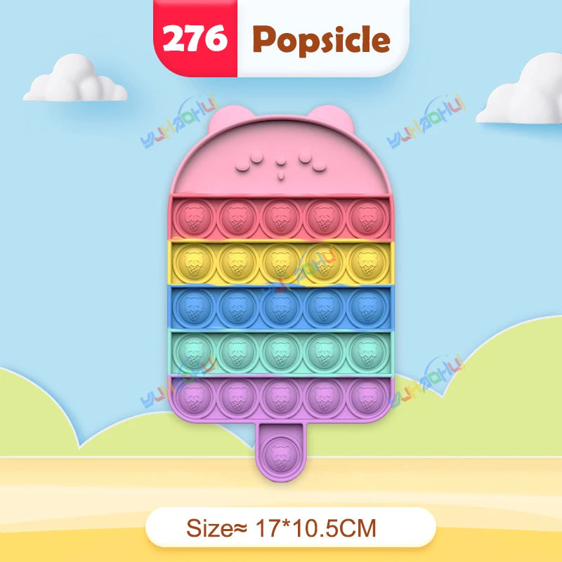 Rainbow Pop Push Bubblle Fidget Anti Stress Relief Toys for Adult Children Special Needs Sensory Toys Interactive Toys for Kids Stone's Store