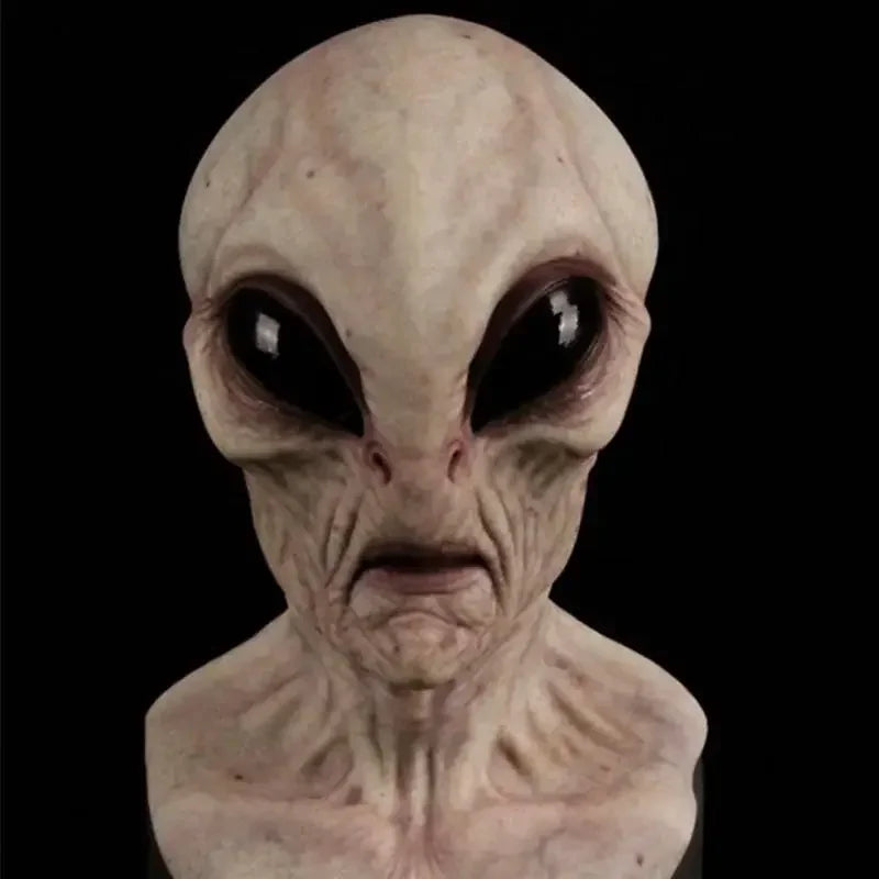 Alien Mask Headcover Halloween Alien Cosplay Masks UFO Movie Acting Headcover Latex Masques Props Kids Toys Alien Mask