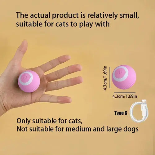 Juguetes inteligentes para gatos, bola rodante automática, cola falsa, eléctrica recargable