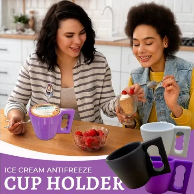 Ice Cream Pint Holder Reusable Ice Cream Pints Cozy Anti Freeze Handle, Popsicles Insulated Sleeves for Yogurt Frozen Desserts