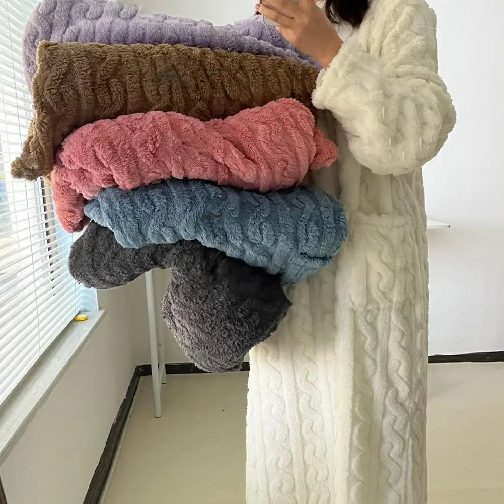 CozyBliss™ Fleece Winter Nightgown ❄️💗