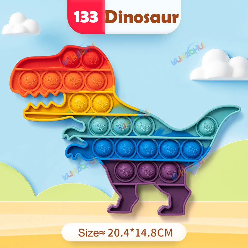 Rainbow Pop Push Bubblle Fidget Anti Stress Relief Toys for Adult Children Special Needs Sensory Toys Interactive Toys for Kids Stone's Store