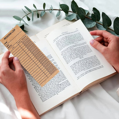 20/50 PCS Reading List Bookmark, 3 x 8 Inch Personal Library Cards, Reading Log Bookmark, Perfect Gift for Reading Lovers