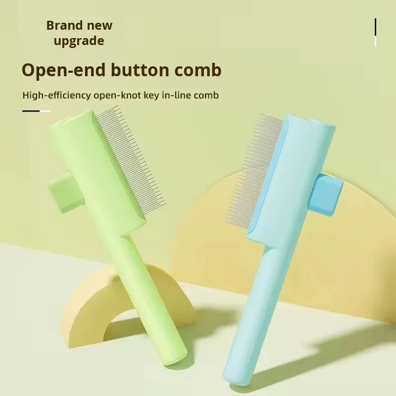 Pet Hair Shedding Comb Easy Care Efficient Portable Grooming Beauty Tool One - Click Depilation Pet Comb Flea Comb