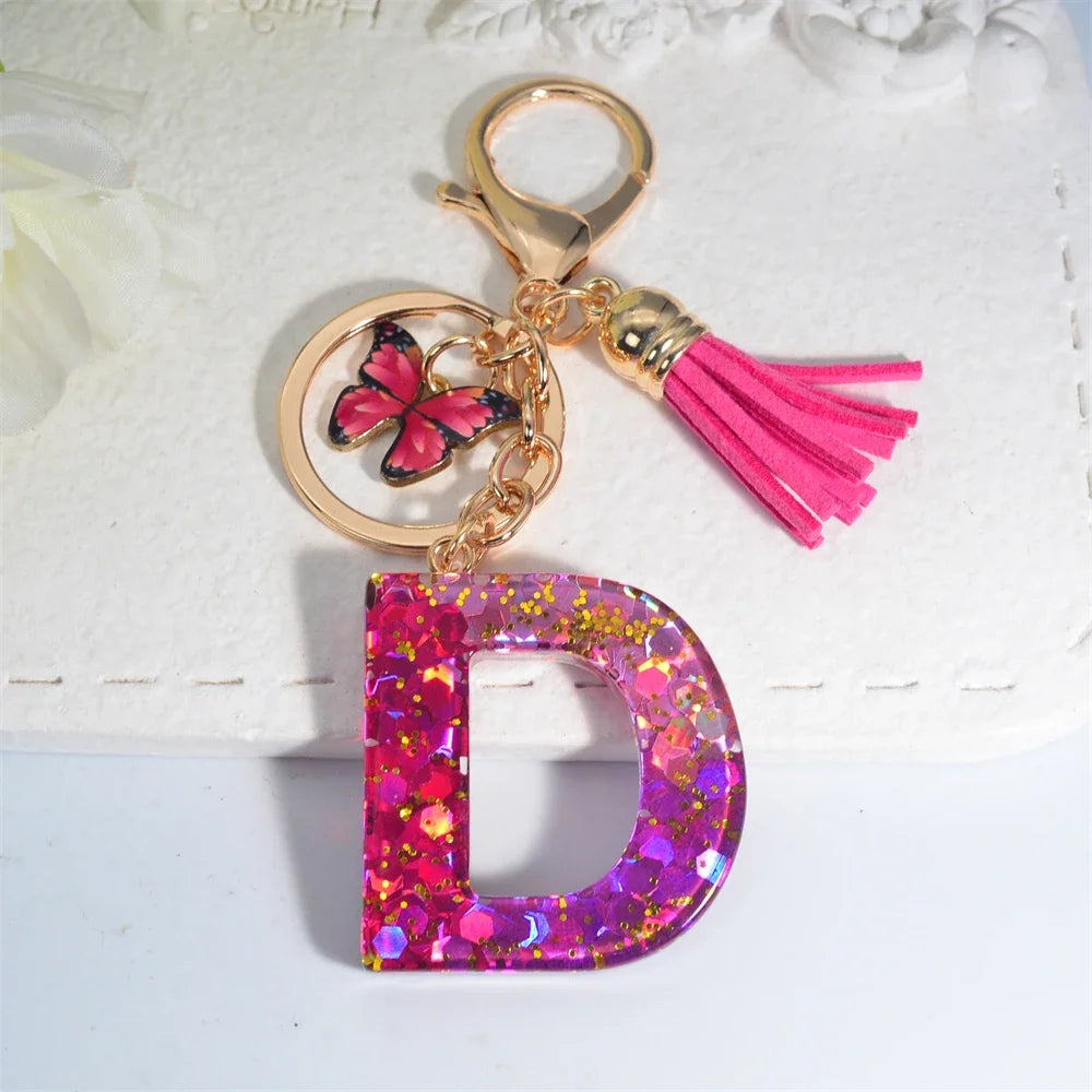 CharmFlair™ – Personalized Butterfly Tassel Keychain 💖