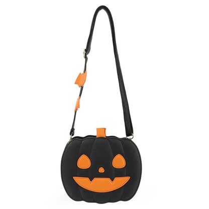 Halloween Pumpkin Shoulder Bag Women Novelty Purse PU Leather Female Daily handbag Halloween Creative Candy Bags for Kids