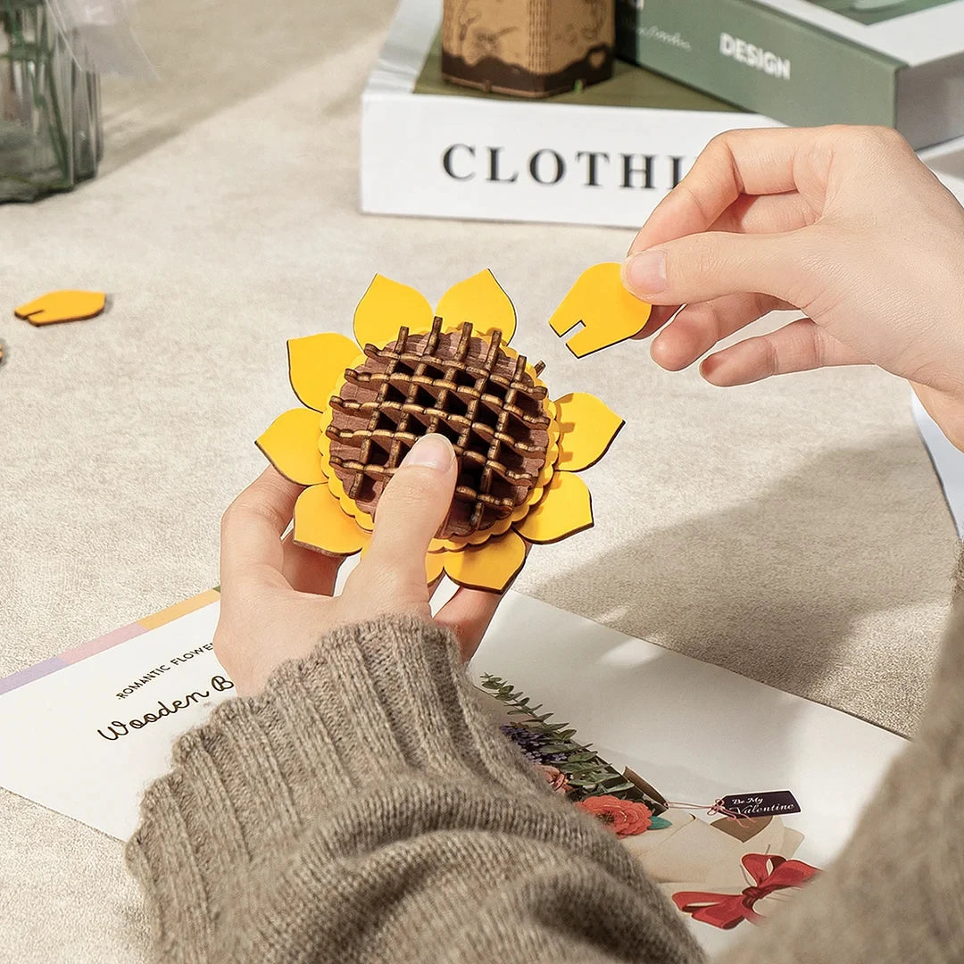 Blossom in 3D: Wooden Puzzle Bouquet Big Save Store