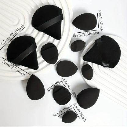 12-Piece All-Purpose Makeup Sponge Set, Made of 3 Loose Powder Puffs, 3 Mini Air Cushion Puffs, 3 Beauty Eggs and 3 Mini Beauty Shop Cherry Darling Store