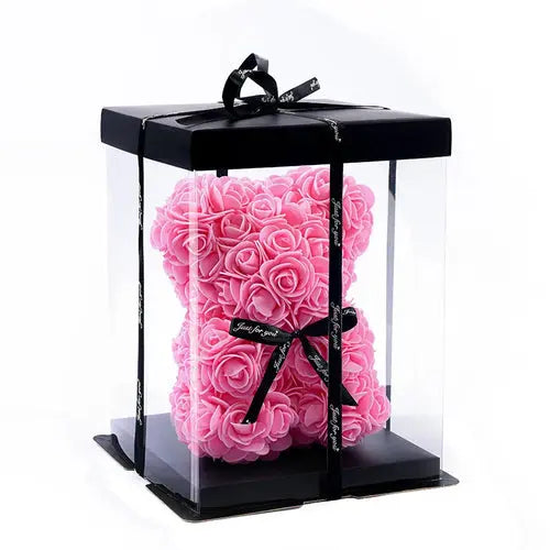 1pc 20cm Rose Bear Artificial Foam Flowers Bear Romantic Creative