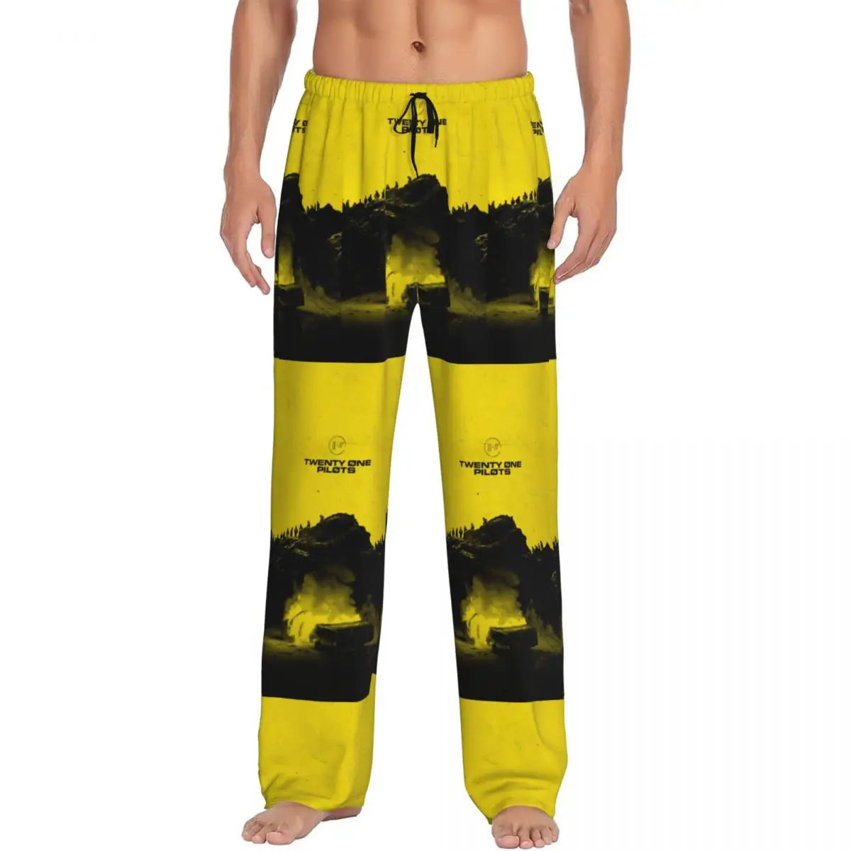 Custom T-Twentys One P-Pilots Rock Logo Hot Pajama Pants Men's Lounge Sleep Stretch Sleepwear Bottoms with Pockets