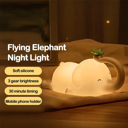 Cute Silicone Night Lights Sheep Cartoon Bedroom Lamp for Children's
