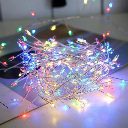 Glow Festive: Copper Wire LED Firecracker String