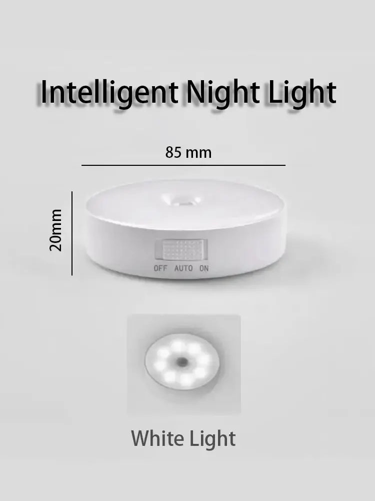 LED Smart Human Body Sensor Night Lamp Emergency Automatic Lighting USB Charging Wireless Magentic Suction Use Night Light ggbingo Official Store