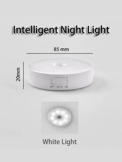 LED Smart Human Body Sensor Night Lamp Emergency Automatic Lighting USB Charging Wireless Magentic Suction Use Night Light ggbingo Official Store