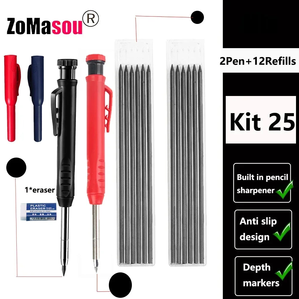 PrecisionMark Carpenter Pencil: Sharp Lines, Every Time! Zomasou Factory Store