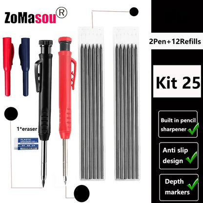 PrecisionMark Carpenter Pencil: Sharp Lines, Every Time! Zomasou Factory Store