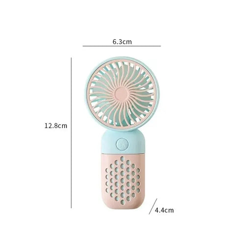  2024 New Handheld Charging Fan Cartoon Cute Small Student Charging