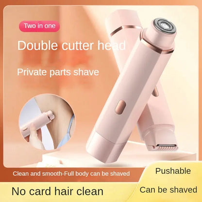 Bikini Trimmer For Women Electric Shaver For Women 2 In 1 Pubic Hair Maroon Asteria