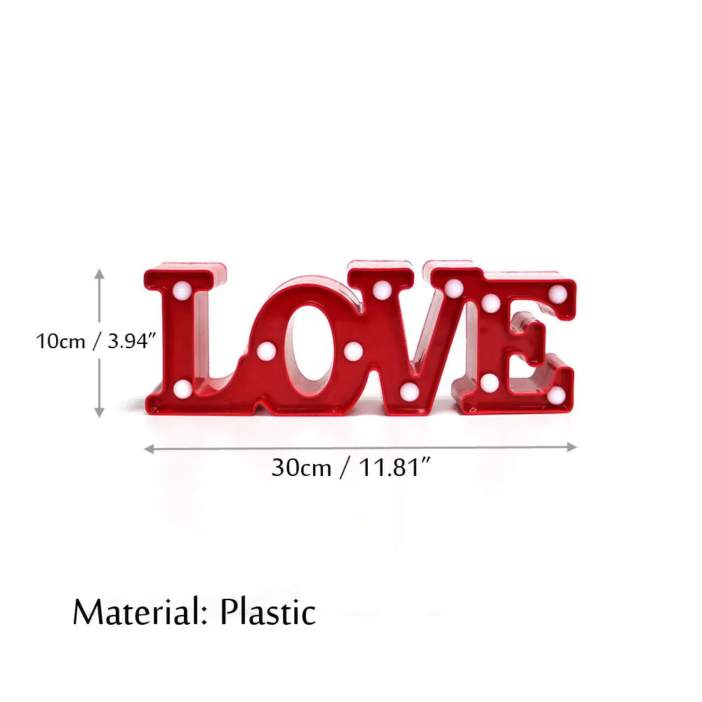 Love Heart LED Lamp Wedding Party Romantic Red Pink Night Light Ornament Birthday Christmas Home Decoration Valentines Day Gift Shop1103809145 Store