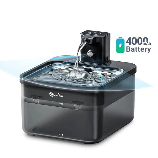 Fontaine eau automatique 2,5L inox – Distributeur sans fil