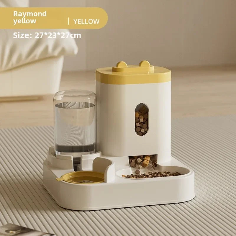 Automatic Feeder Cat Dog Food Bowl With Water Fountain Pet Large Capacity Raised Stand Dish Bowl For Cat Drinker Accessories AliFree Day Store