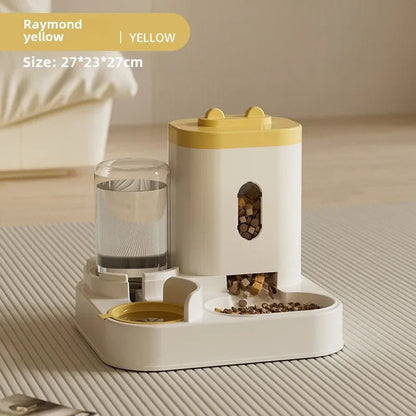 Automatic Feeder Cat Dog Food Bowl With Water Fountain Pet Large Capacity Raised Stand Dish Bowl For Cat Drinker Accessories AliFree Day Store