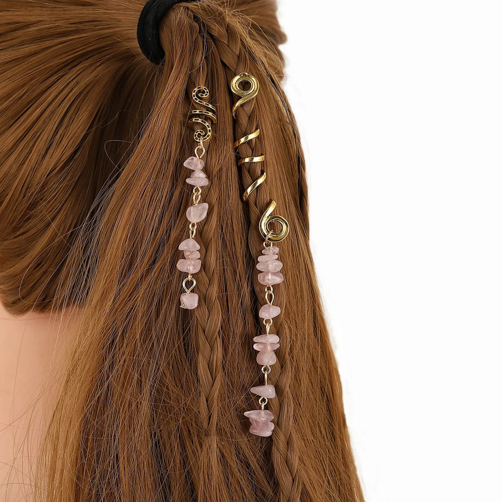 StoneCharm™ Hair Ring 💎 — Natural Beauty, Boho Vibes