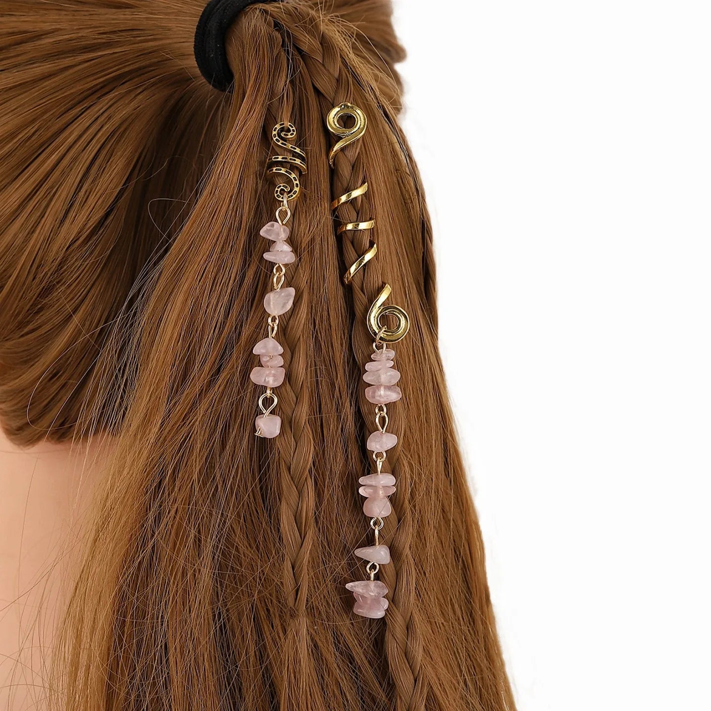 StoneCharm™ Hair Ring 💎 — Natural Beauty, Boho Vibes