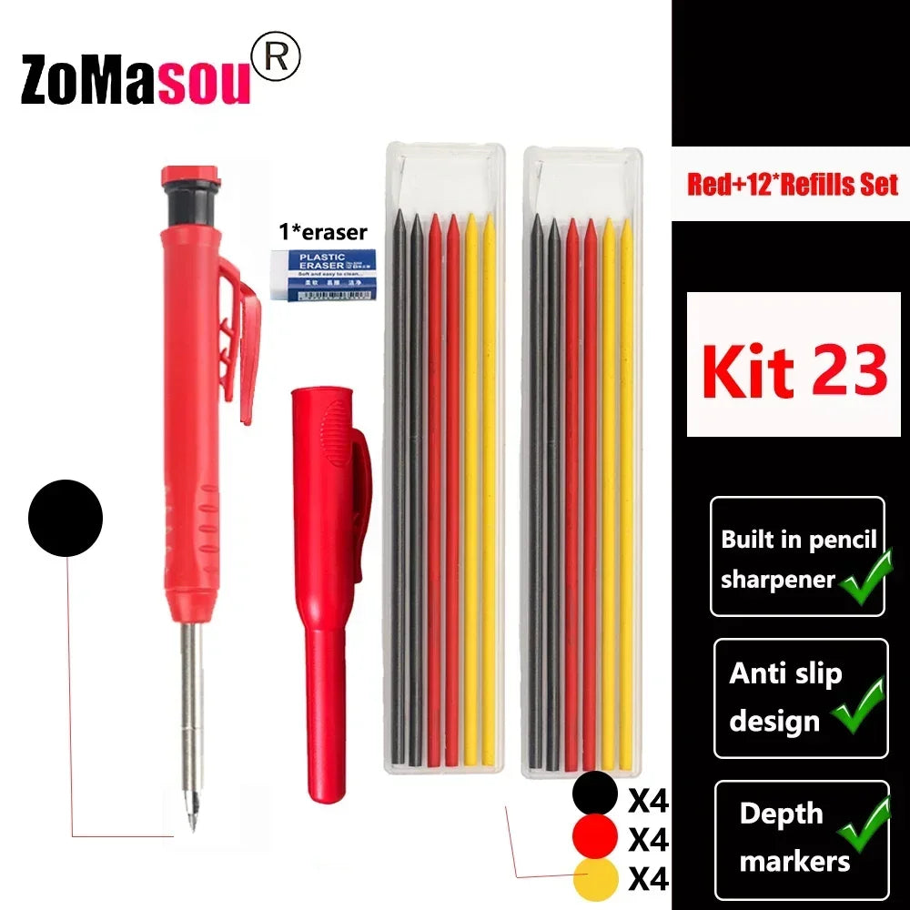 PrecisionMark Carpenter Pencil: Sharp Lines, Every Time! Zomasou Factory Store