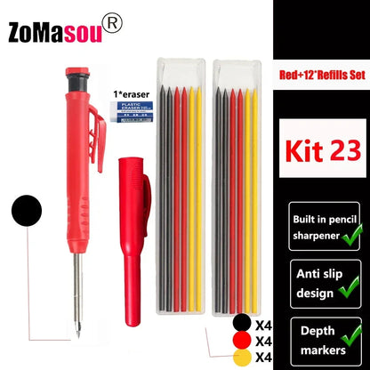 PrecisionMark Carpenter Pencil: Sharp Lines, Every Time! Zomasou Factory Store